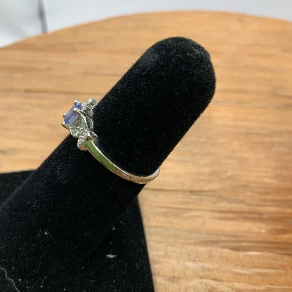925 Simulated Tanzanite Oval Cut Butterflies Size 6.5